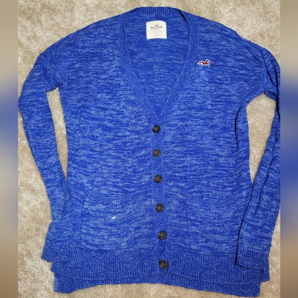 Hollister Blue Women's Cardigan Sweater